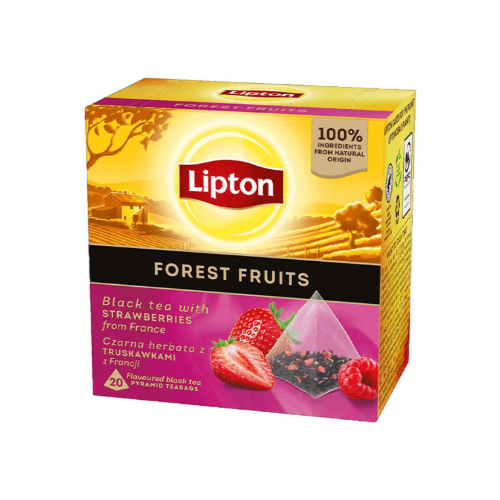Ceai negru de fructe de padure 20 plicuri, Lipton