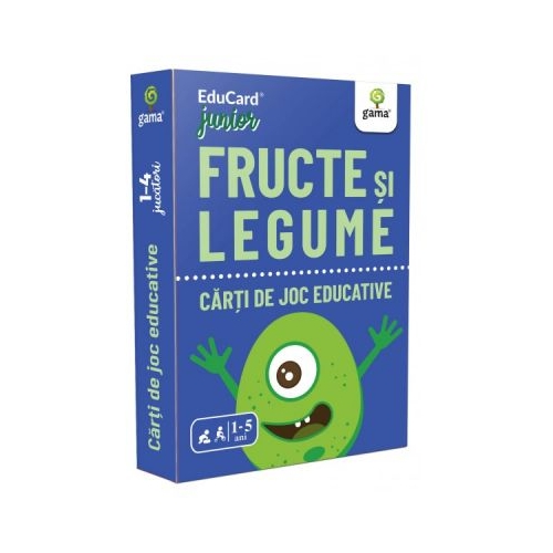 Fructe si legume. EduCard Junior. Carti de joc educative