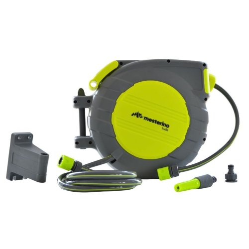Furtun cu tambur retractabil automat 20m+2m MESTERINO TOOLS NW-J20, 1/2 inch, fixare pe perete
