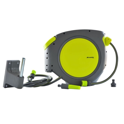 Furtun cu tambur retractabil automat 25m+2m MESTERINO TOOLS NW-I25, 1/2 inch, fixare pe perete