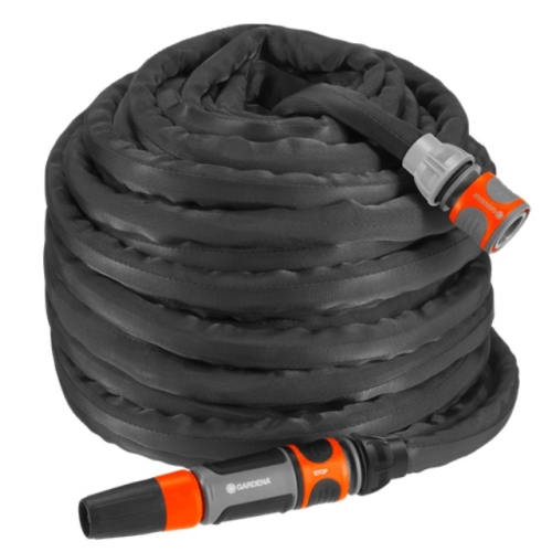 Furtun de gradina, pentru apa, textil Gardena Liano, 30 m + conectori + duza de stropit