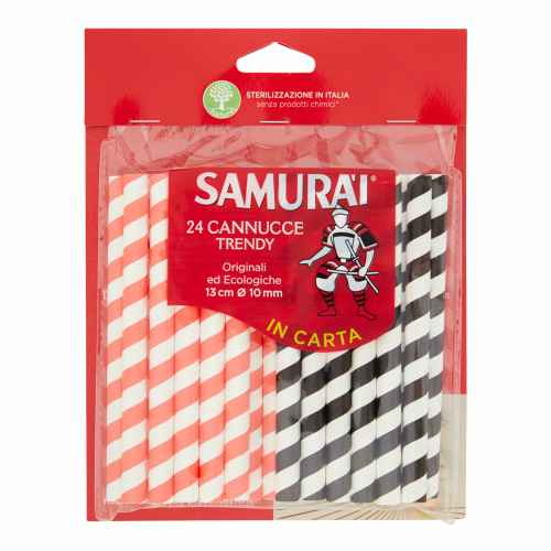 Set 24 paie ecologice, TRENDY,  inaltime 130 mm, diametru 10mm, Samurai