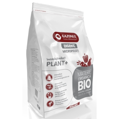 Ingrasamant solid Organic Micropeleți Plant+ 6 Kg, Gazonul