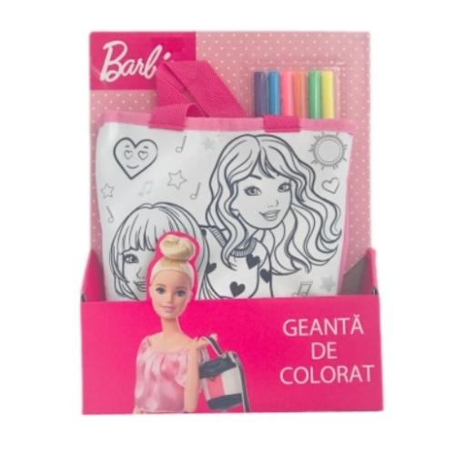 Geanta de colorat Barbie