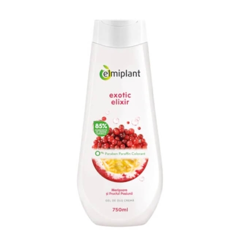 Gel de dus Merisoare si fructul pasiunii, 750 ml, Elmiplant. Produse Igiena, solutii ingrijire corp