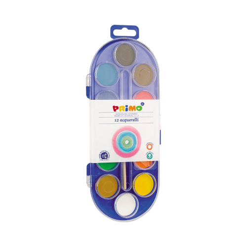 Acuarele Morocolor, diametru pastila 30 mm, 12 culori/cutie (MC15402)
