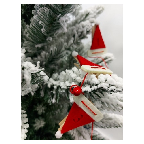 Ghirlanda de agatat in brad, caciulite, 2 m, Xmas, Prosper