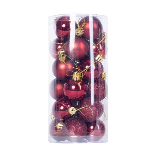 Prosper Set 24 Globulete visiniu XMAS, diam. 3 cm, diferite modele