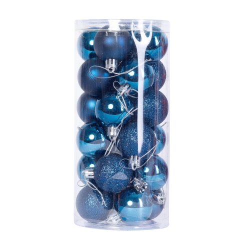 Prosper Set 24 Globulete albastre XMAS, diam. 4 cm, diferite modele