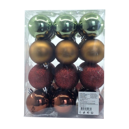 Set 36 globuri colorate cu diferite modele, diametru  60 mm Tarrington House