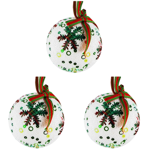 Globuri Pom Craciun, 8 cm, 3 Buc./Set