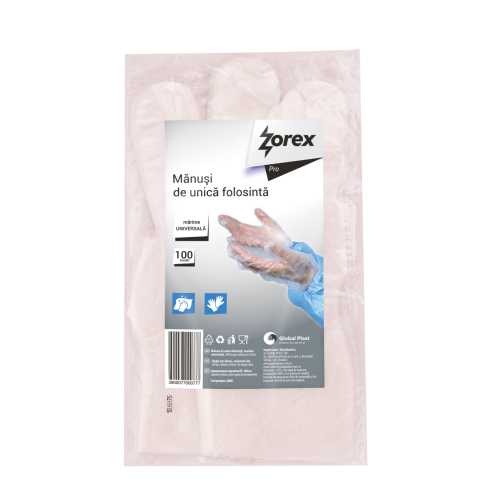 Set 100 manusi de unica folosinta,  polietilena