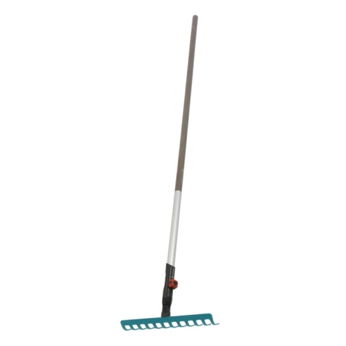 Grebla pentru sol, metal, cu coada din lemn, 12 dinti, 130 cm, Gardena Combisystem