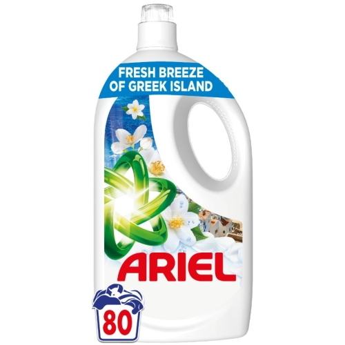 Detergent lichid pentru haine/rufe, Greek Breeze, 3.6L, 80 spalari, Ariel
