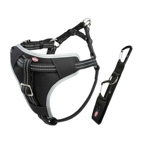 Trixie Ham Si Centura Auto Pentru Caini, L: 65-80 cm/23 mm, Negru, 12857