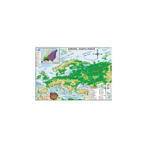 Harta Europa Politica si Fizica (pliata)