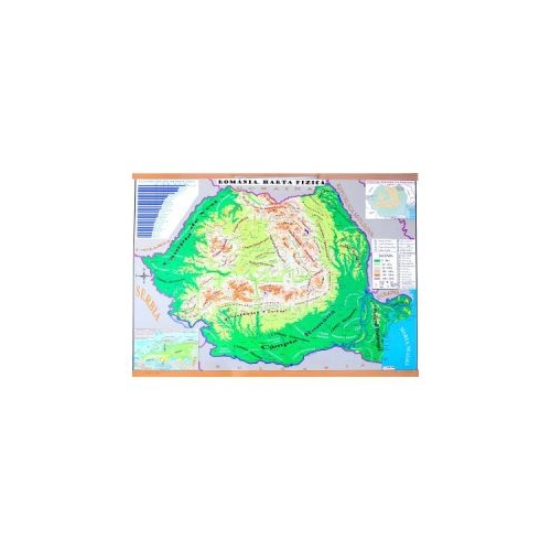 Harta Fizica a Romaniei. Harta Administrativa a Romaniei