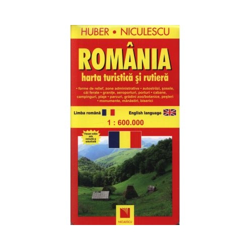 Romania. Harta turistica si rutiera (Huber Kartographie)