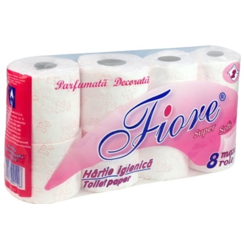 Hartie igienica Super Soft 8 maxi role 2 straturi, Fiore