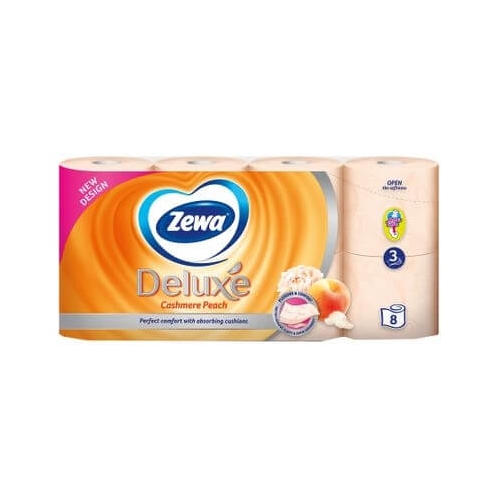 Zewa Deluxe Hartie igienica Piersica, 3 straturi, 8 rolepe grupdzc.ro✅. Descopera gama copleta de produse la oferte speciale✅!