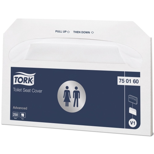 Hartie protectoare pentru colacul de WC, 250 buc, Tork 750160