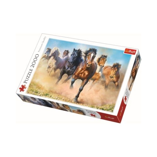 Puzzle herghelie de cai galopand 2000 de piese, Trefl
