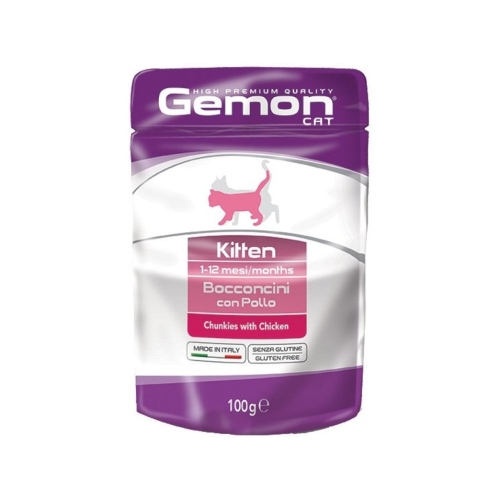 Monge Hrana Umeda Pentru Pisici, Gemon Kitten Junior, Cu Pui, 100 g