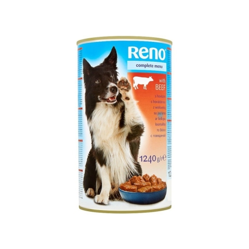 Reno Hrana Umeda Pentru Caini, Reno Adult, Vita, 1240 g