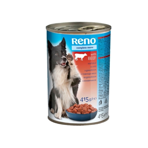 Reno Hrana Umeda Pentru Caini, Reno Adult, Vita, 415 g