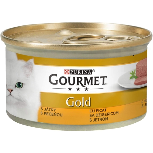 Hrana umeda pentru pisici, Mousse cu Ficat, conserva 85 g, Purina Gourmet Gold