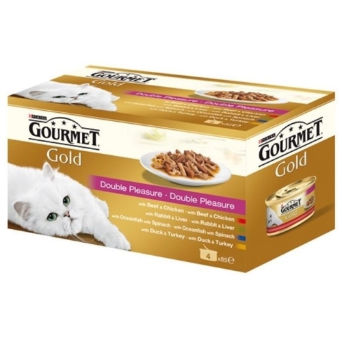 Hrana umeda pentru pisici, Bucati de carne in sos cu Vita si Pui / Rata si Curcan