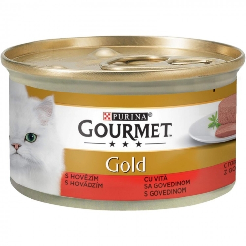 Hrana umeda pentru pisici, Mousse cu Vita, conserva 85 g, Purina Gourmet Gold