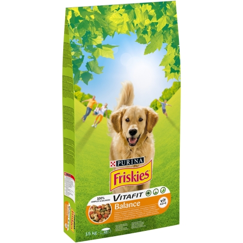 Hrana-uscata-pentru-caini,-cu-Pui-si-Legume,-15-kg,-Purina-Friskies-Adult-Balance  