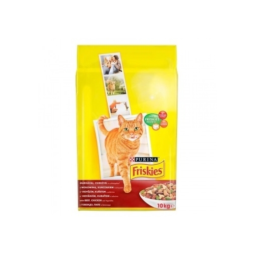 Hrana-uscata-pentru-pisici-cu-Pui-si-Legume,-10 kg,-Purina-Friskies-Adult
