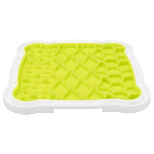 Trixie Farfurie Pentru Hranire Lenta, Lick’n'Snack, 20x20 cm, Lime/Alb, 34952