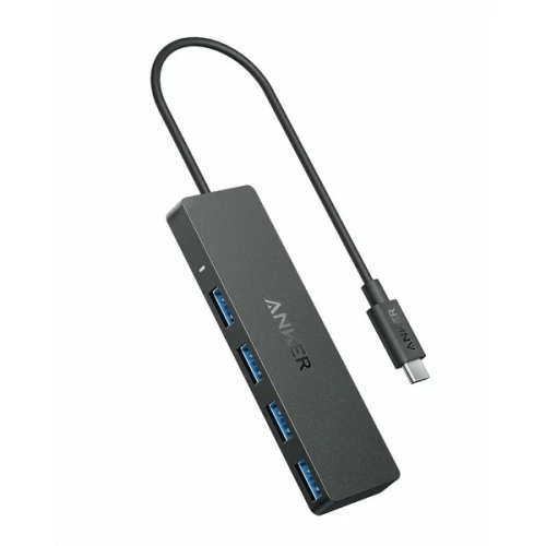 Hub Anker USB-C 4-in-1, 4x USB-A, 5Gbps, Negru