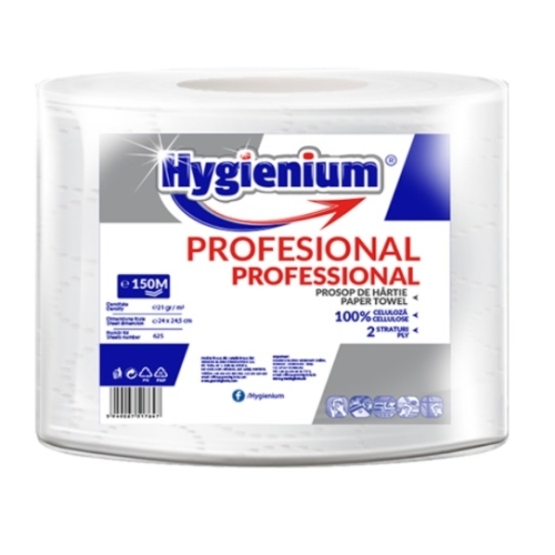 Hygienium Profesional Prosop de hartie 100% celuloza 2 straturi 150 m