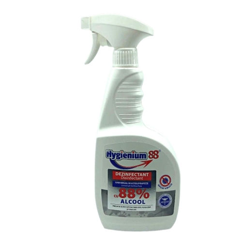 Dezinfectant Virucid multisuprafete 88% alcool 750 ml, avizat Ministerul Sanatatii - Hygienium