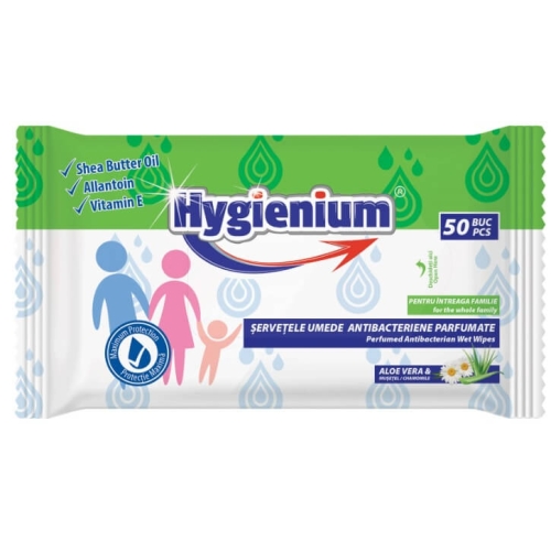 Servetele umede cu Aloe Vera si Musetel, Family, 50 buc, Hygienium