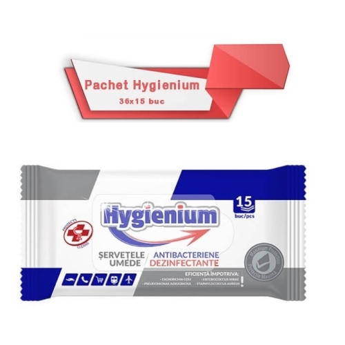 Pachet Hygienium Servetele umede antibacteriene/dezinfectante 36x15 bucpe grupdzc.ro✅. Descopera gama copleta de produse la oferte speciale✅!