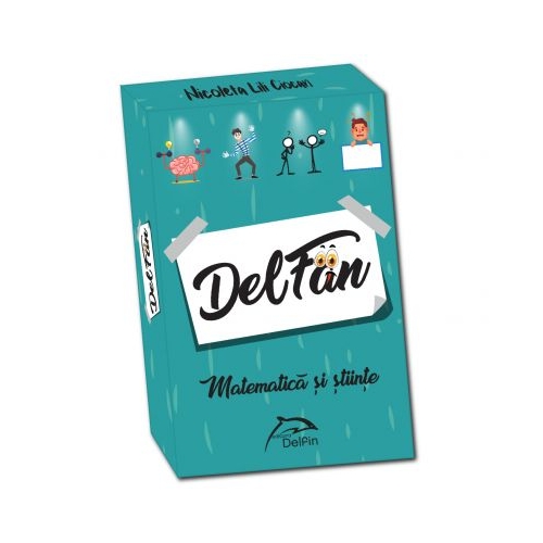 DelFan-Matematica. Joc cu 64 de cartonase ce contine 4 arii super distractive: Cultura generala, mima, descriere verbala si desen - Nicoleta Lili Ciocan, editura Delfin