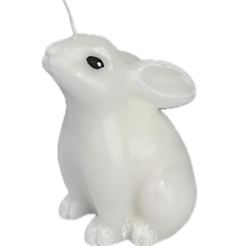 Lumânare în formă de iepure din parafină – parfumat Alb 110mm 