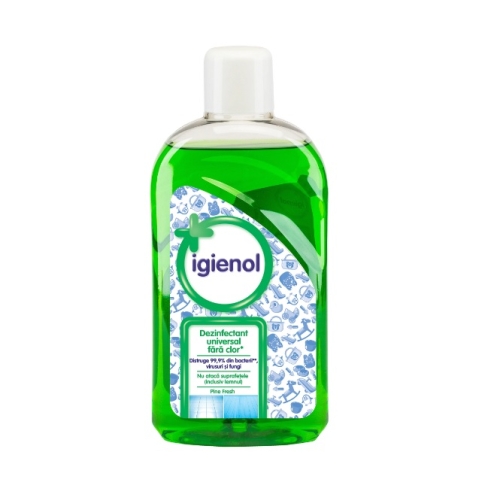Igienol Virucid Dezinfectant fara clor Pine Fresh 1000 ml, avizat Ministerul Sanatatii. Produs curatare suprafete