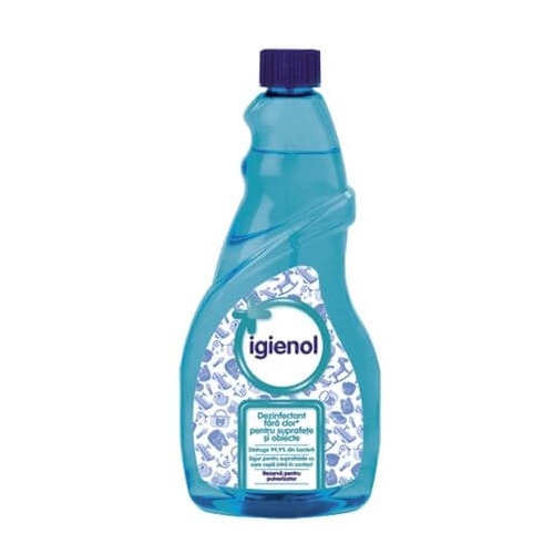 Igienol Biocid Rezerva dezinfectant fara clor Marin 750 ml, avizat Ministerul Sanatatii. Produs curatare suprafete