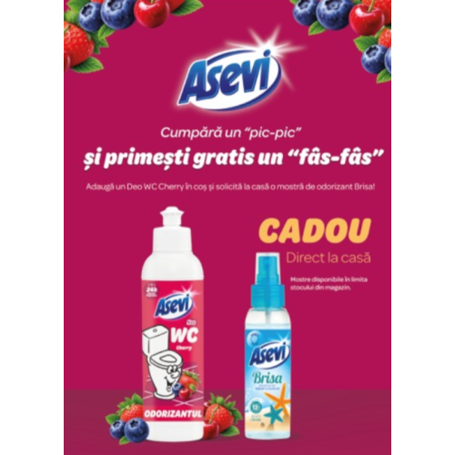 Odorizant toaleta Deo WC Cherry 200 ml + cadou Odorizant camera 90 ml Brisa