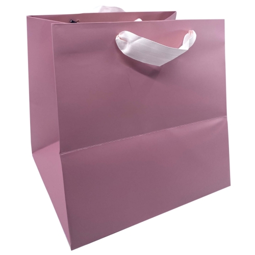 Punga hartie roz 23x23x20 cm