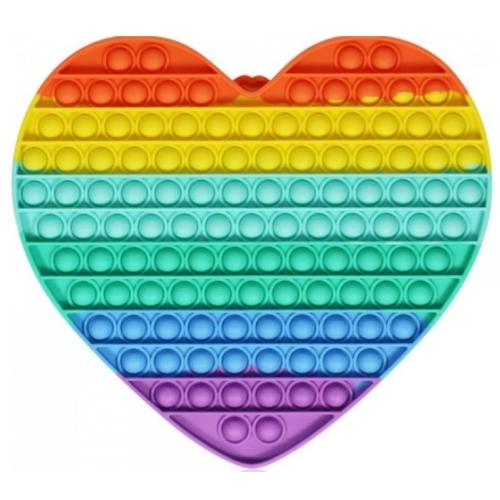 Jucarie antistres din silicon Pop it now and flip inima 2 multicolor, FLIPPY