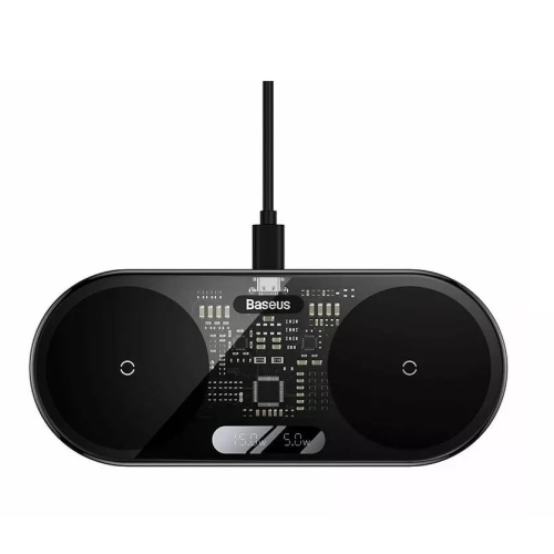 Incarcator wireless Baseus Digital LED Display Dual Qi