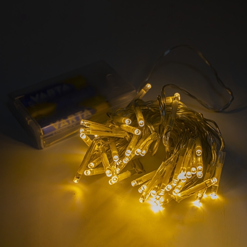 Instalatie Cu Baterii, 30 Led, Alb/Cald