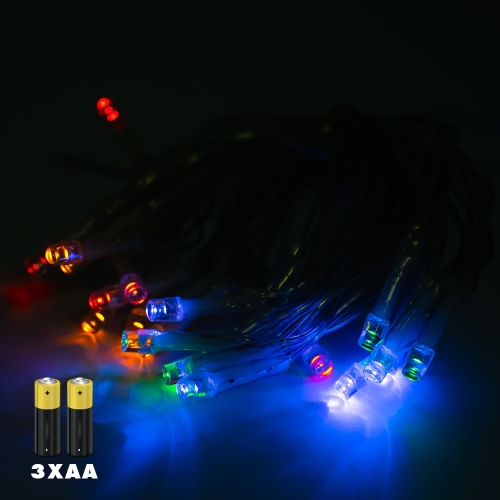 Instalatie Cu Baterii, 80 Leduri, Multicolora